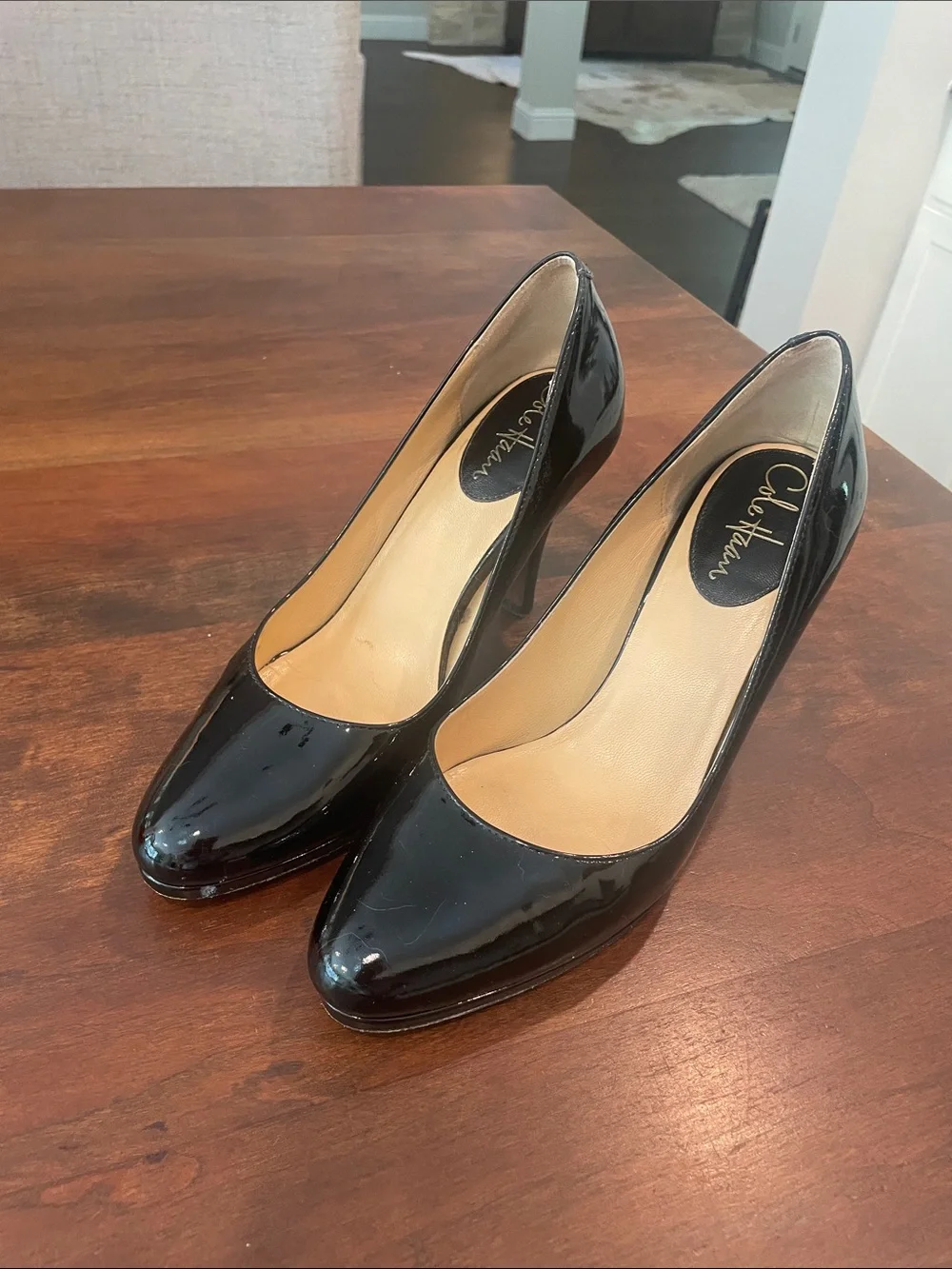 Cole Haan Black Patent Leather Classic Pump Heels